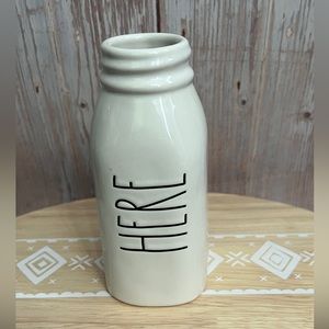 GUC Rae Dunn “Here” vase 5.5” tall & 2.25” wide